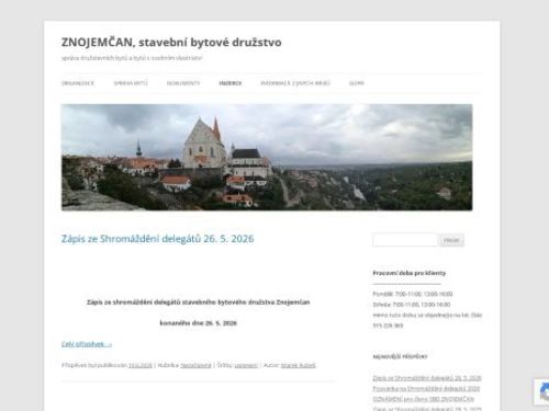 Znojemčan, stavební bytové družstvo