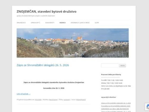 Znojemčan, stavební bytové družstvo