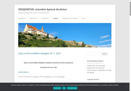 Zobrazit webové stránky Znojemčan, stavební bytové družstvo