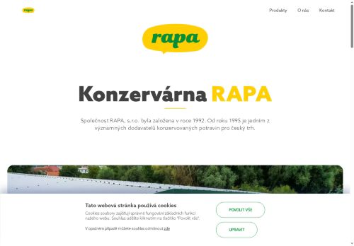 Webové stránky RAPA, s.r.o., Bzenec
