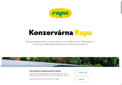 Webové stránky RAPA, s.r.o., Bzenec