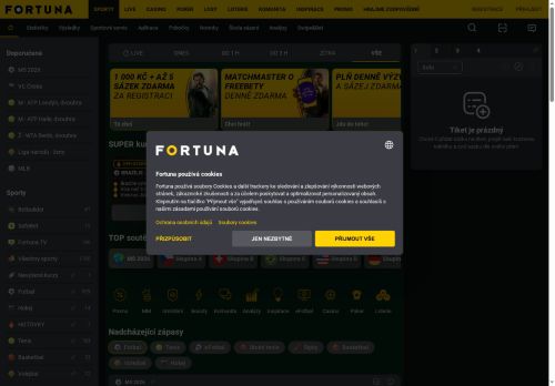 Zobrazit webové stránky Fortuna sázková kancelář, a.s. - pobočka Zbýšov