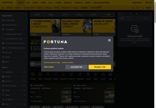Zobrazit webové stránky Fortuna sázková kancelář, a.s. - pobočka Zbýšov