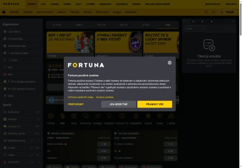 Zobrazit webové stránky Fortuna sázková kancelář, a.s. - pobočka Zbýšov