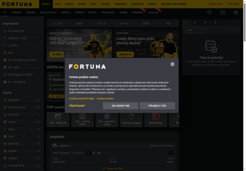 Zobrazit webové stránky Fortuna sázková kancelář, a.s. - pobočka Zbýšov