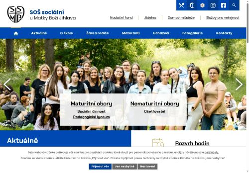 Střední odborná škola sociální u Matky Boží Jihlava nabízí práci na pozici Kuchař/ka v obci Jihlava