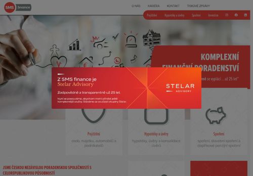 Webové stránky SMS finance, a.s., Jihlava