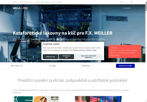 Webové stránky MEGA-TEC s.r.o., Bystřice nad Pernštejnem