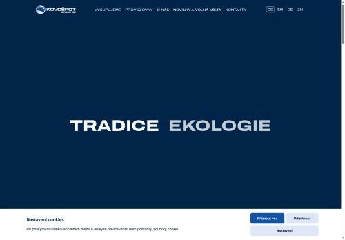 Webové stránky KOVOŠROT GROUP CZ s.r.o., Kladno