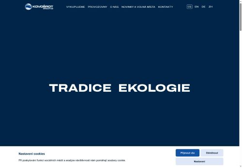 Webové stránky KOVOŠROT GROUP CZ s.r.o., Kladno