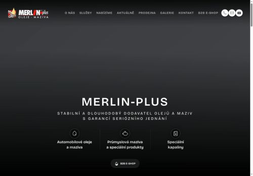 Webové stránky MERLIN-PLUS spol. s r.o., Hrušky