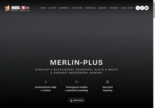 Webové stránky MERLIN-PLUS spol. s r.o., Hrušky