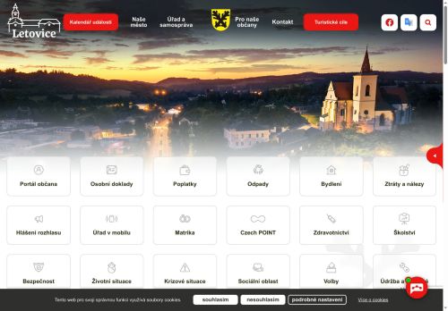 Webové stránky Město Letovice, Letovice