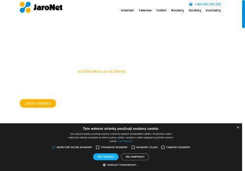 Webové stránky JaroNet – services s.r.o., Jaroměřice nad Rokytnou