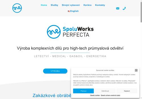 Webové stránky SpoluWorks Perfecta s.r.o., Kyjov