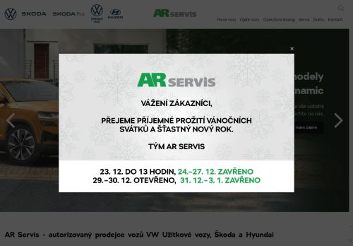 Webové stránky AR SERVIS s.r.o., Jindřichův Hradec