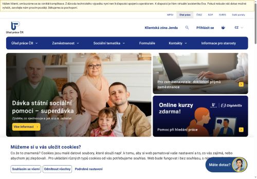 Úřad práce České republiky nabízí práci na pozici Sociální pracovník (m/ž) v obci Pohořelice