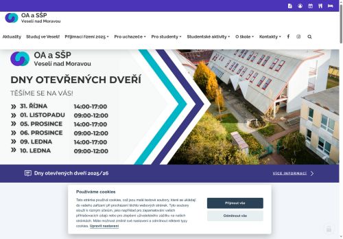 Zobrazit webové stránky Obchodní akademie a střední škola polytechnická Veselí nad Moravou