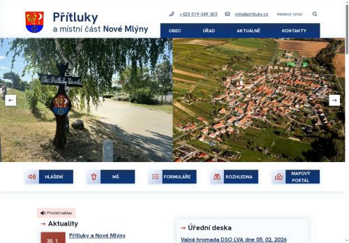 Zobrazit webové stránky Obecní úřad Přítluky