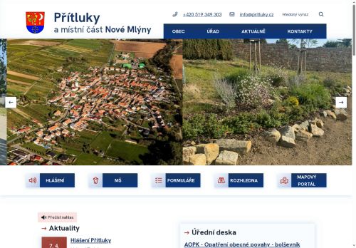 Zobrazit webové stránky Obecní úřad Přítluky